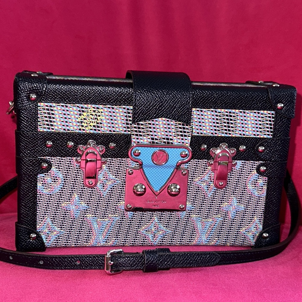 Louis Vuitton LV pop petit Malle trunk hard sided clutch purse bag - Picture 2 of 16